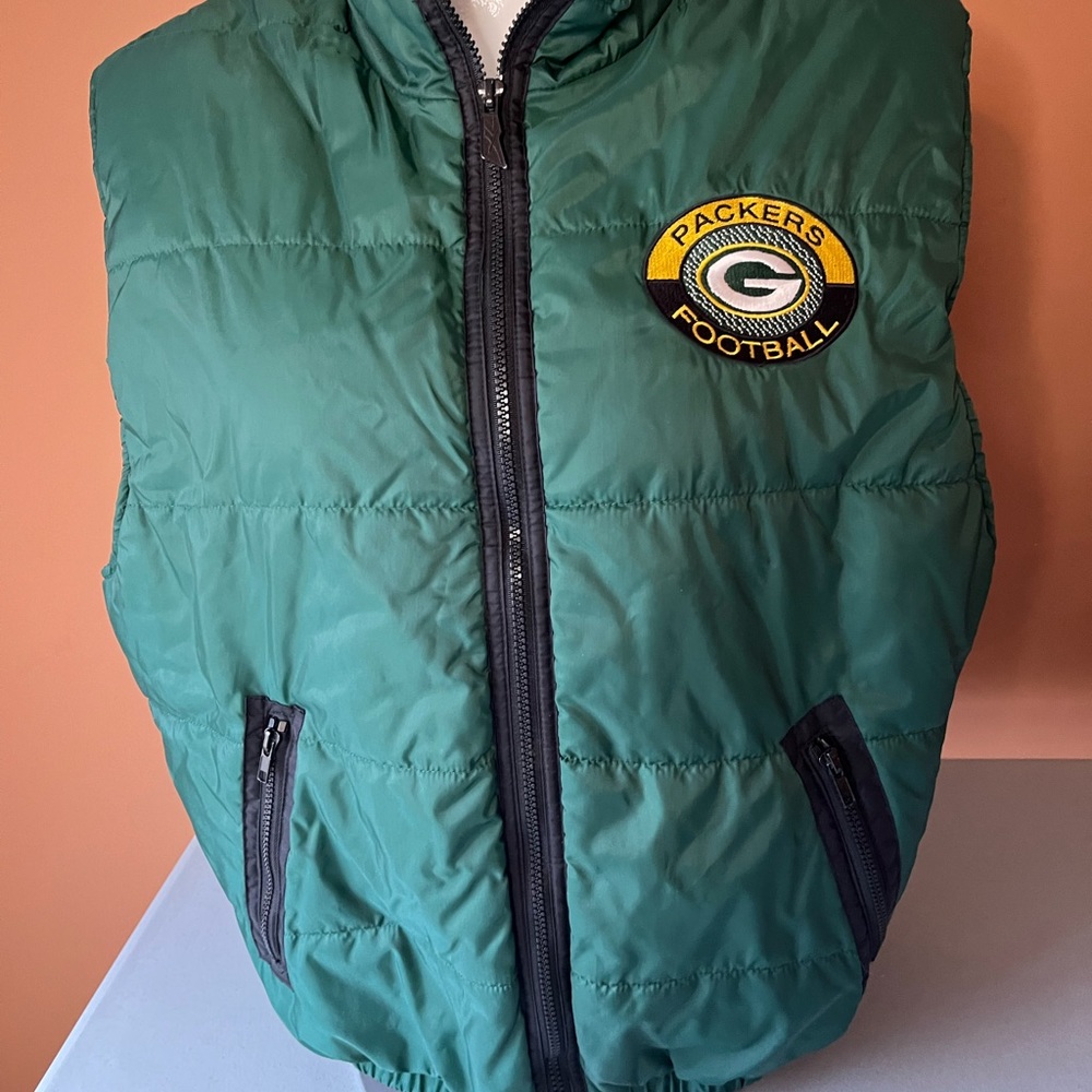 Vintage Green Bay Packer vest Large